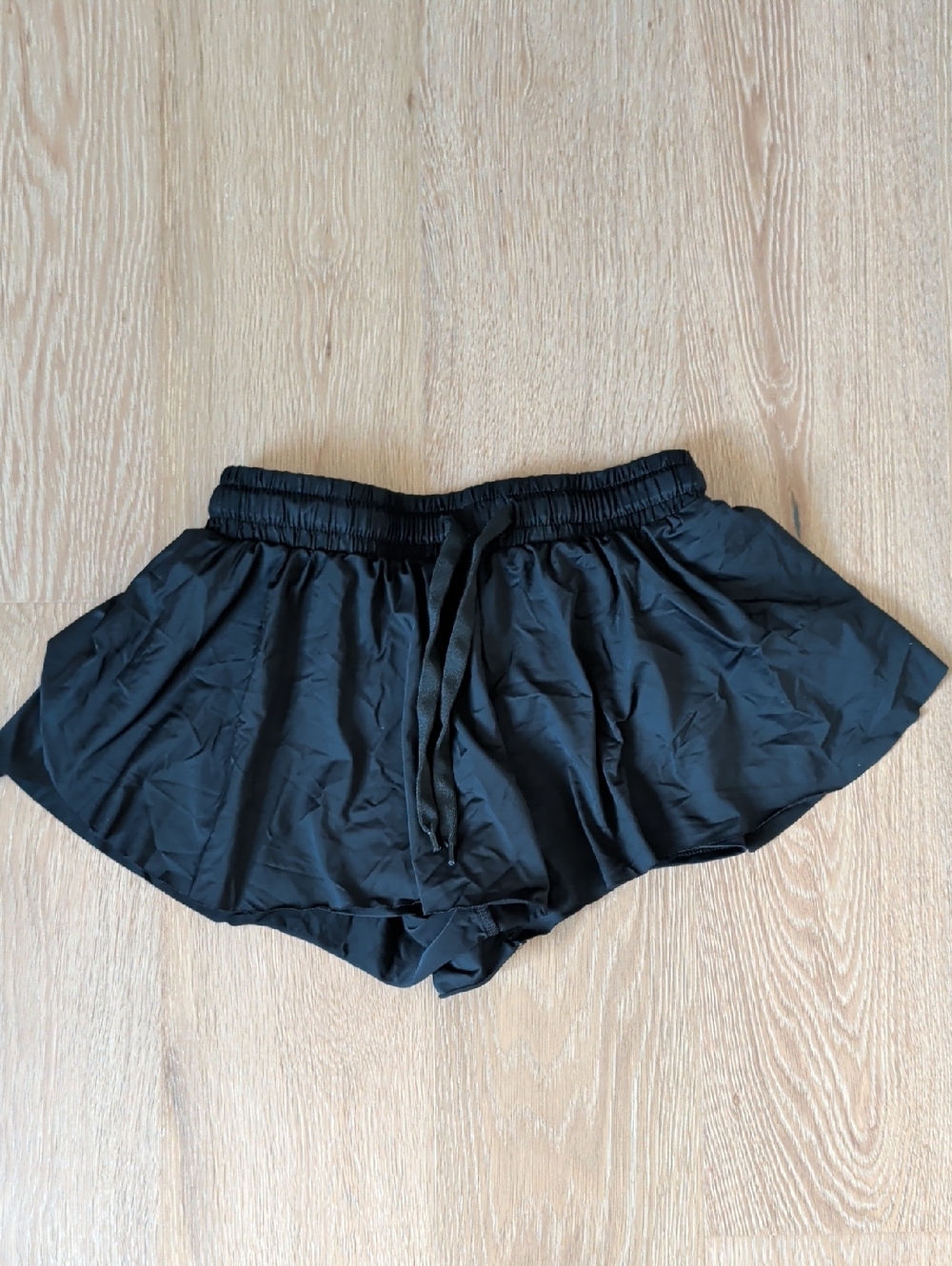 Black Butterfly Shorts - Girl's Athletic Drawstring Shorts W/ Pockets